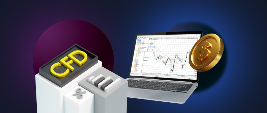 Imagem: Um computador portátil que apresenta a plataforma de negociação MT4. Aprenda a negociar forex utilizando CFDs para obter sucesso financeiro.