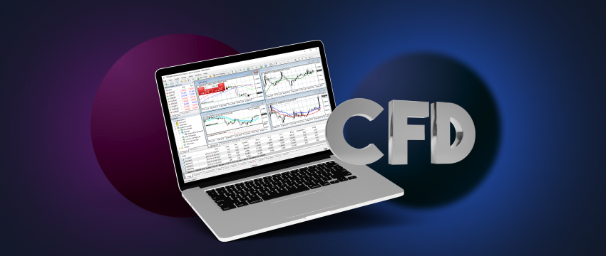 Representação visual da negociação forex utilizando CFDs, com ênfase nas diferenças de contrato e potenciais problemas.