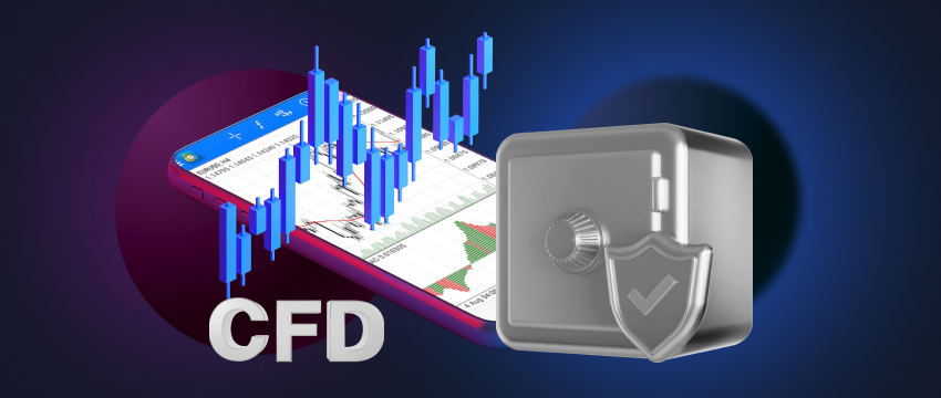 Una plataforma de negociación móvil que muestra la interfaz MetaTrader 4 del corredor de CFDs para ganar dinero con CFDs.