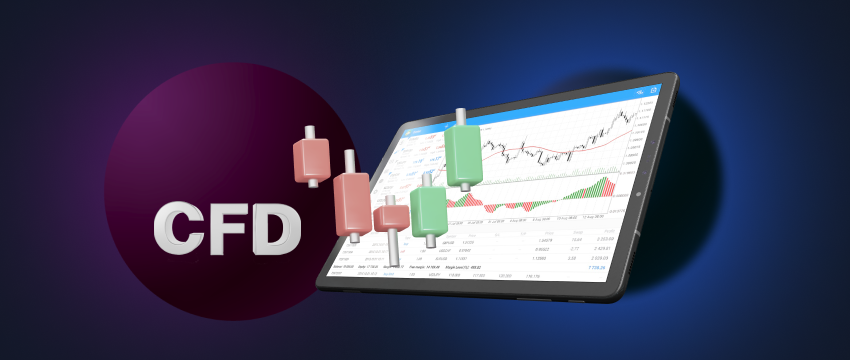 Plataforma de negociación de CFD en ordenador portátil: Interfaz accesible que muestra gráficos, indicadores y opciones de negociación.