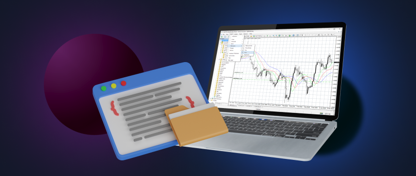 Forex trading interface on a laptop, showcasing algorithmic trading strategies and tools.