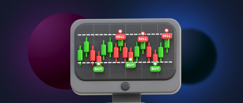 A computer screen displaying a colorful bar chart, illustrating data relevant to a scalping trading strategy.