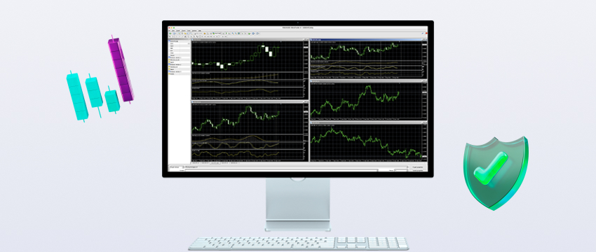 A computer screen featuring a trading chart, part of a demo platform for forex practice.