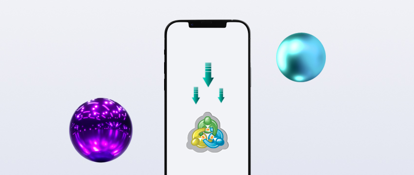 iPhone displaying a colorful object, illustrating mobile forex trading steps in the MT4 app.